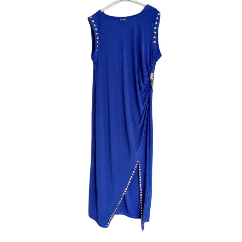 - NWT Soho Apparel Studded Blue Maxi Dress